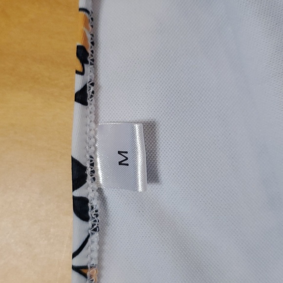 High-waisted swimsuit bottoms, Medium white with gray & yellow accents 💛 - Picture 4 of 7